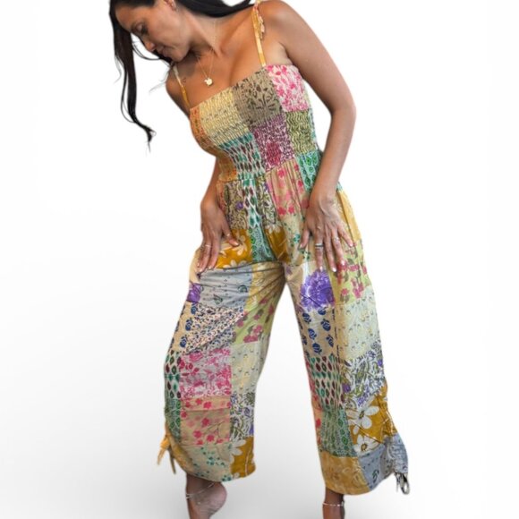 Patchwork Multicolor Jumpsuit - Picture 3 of 8